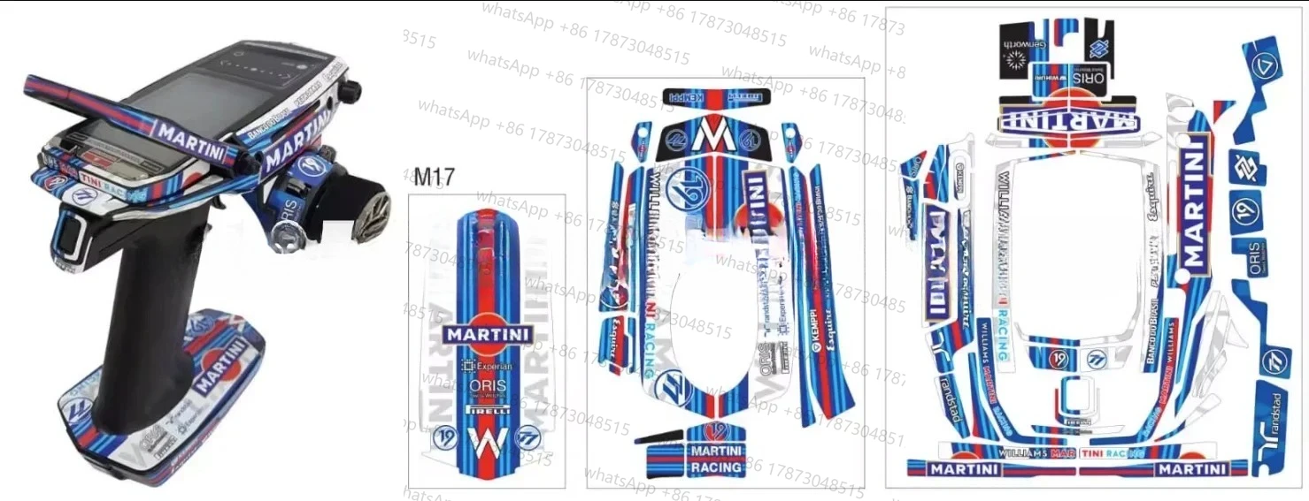 

Sanwa M17 Futaba 7PXR/10PX Remote Control Sticker, Martini