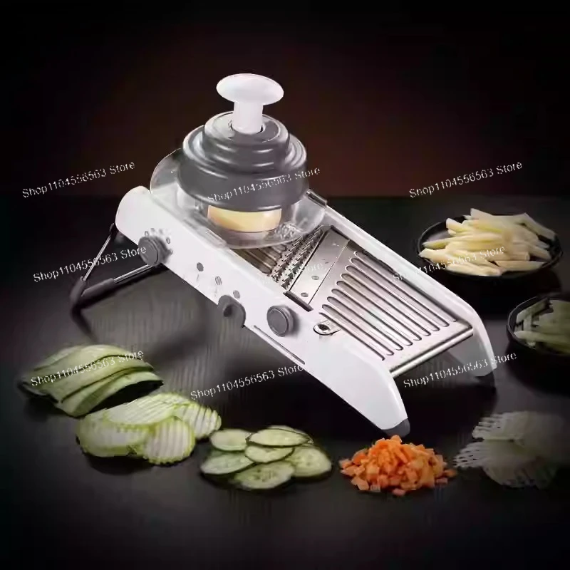 LMETJMA KC0450 Ultra-Sharp Mandolin Slicer - Upgraded Adjustable Thickness Vegetable Slicer and Dice for Kitchens