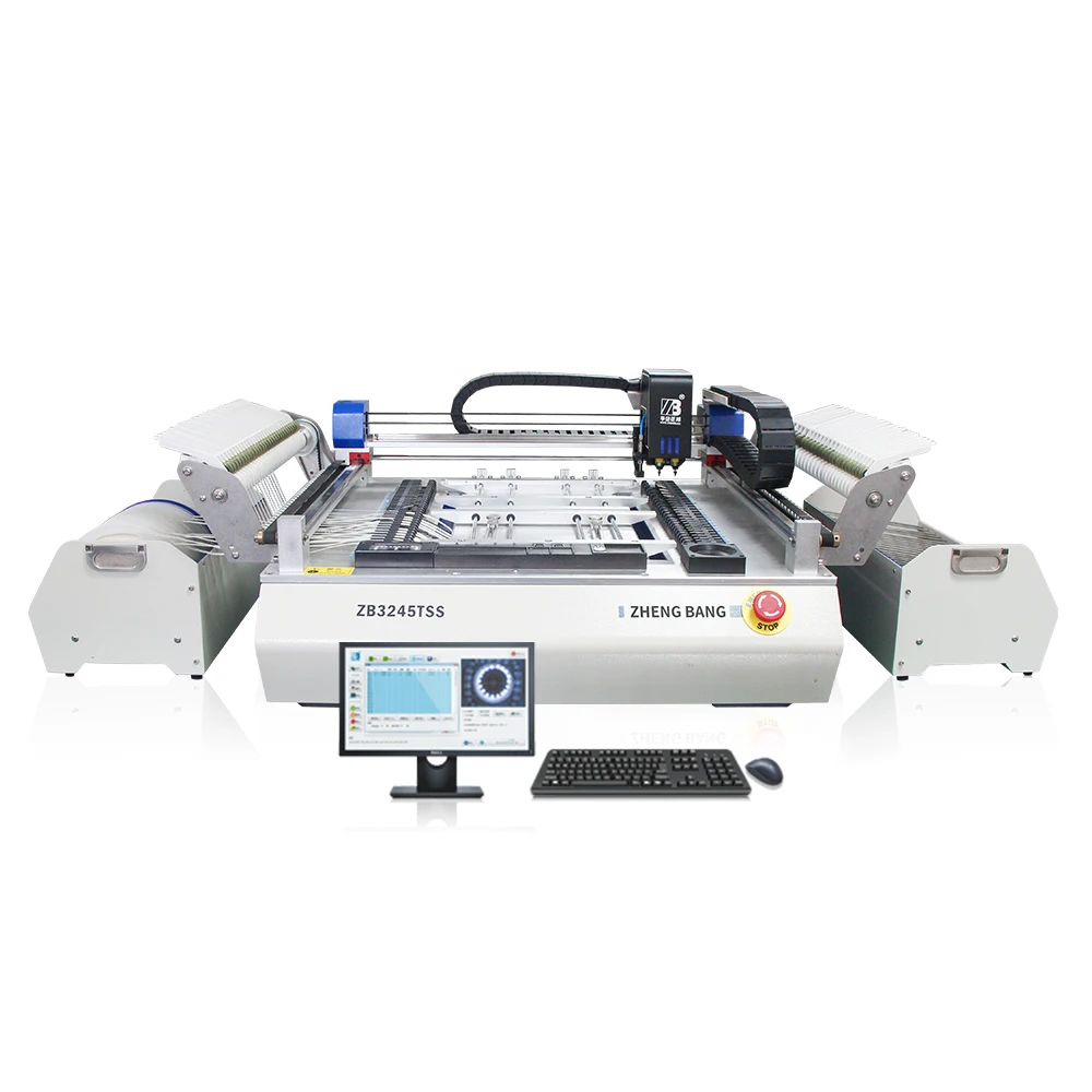 Máquina de Colocación de Componentes SMT ZB3245TSS, Montadora de Chips de Escritorio, Máquina Automática de Colocación de Precisión con Cámara