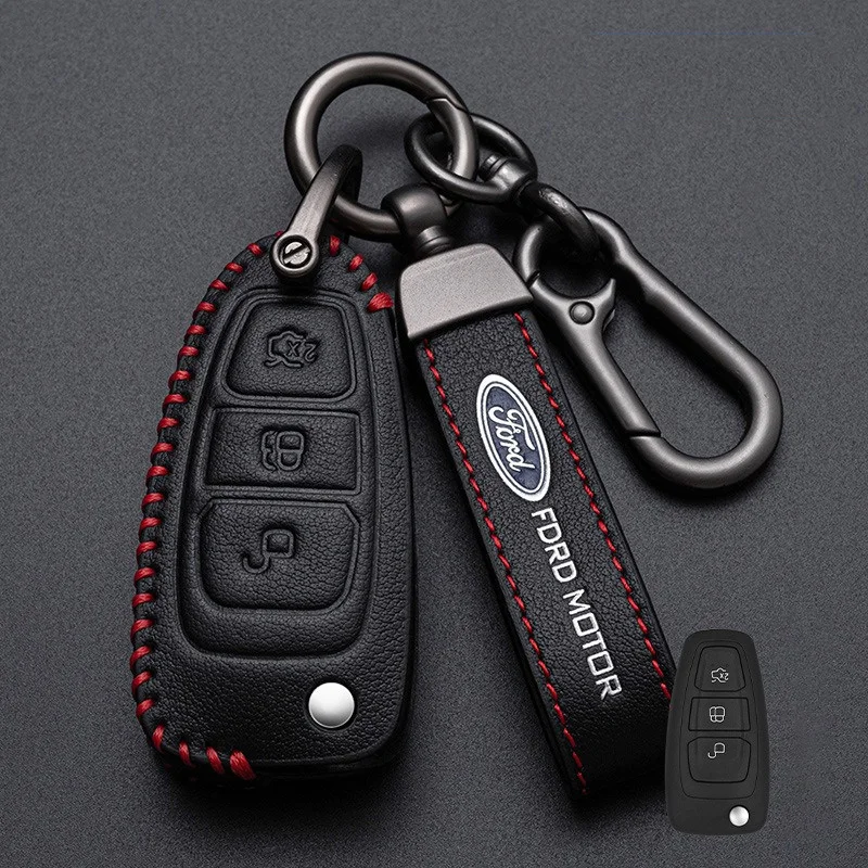 Car Smart Remote Key Case Key Chain Protection CoverFor Ford Puma Grand C Max Focus Mondeo Kuga Fiesta Ecosport Transit Kuga