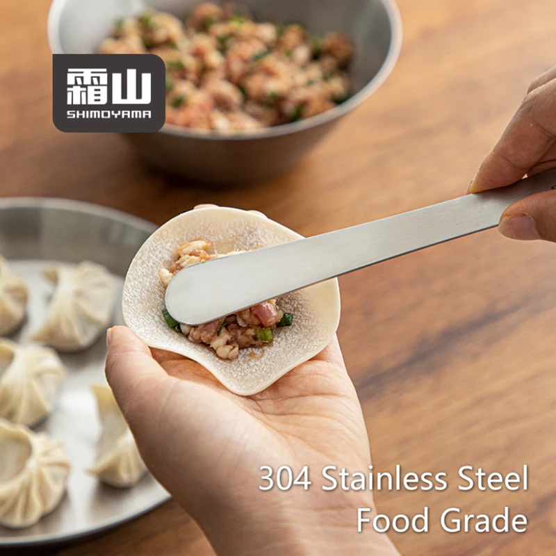 SHIMOYAMA Stainless Steel 304 Butter Spatulas dough cutter Dumpling Wonton ravioli Filling stuffing Spoons