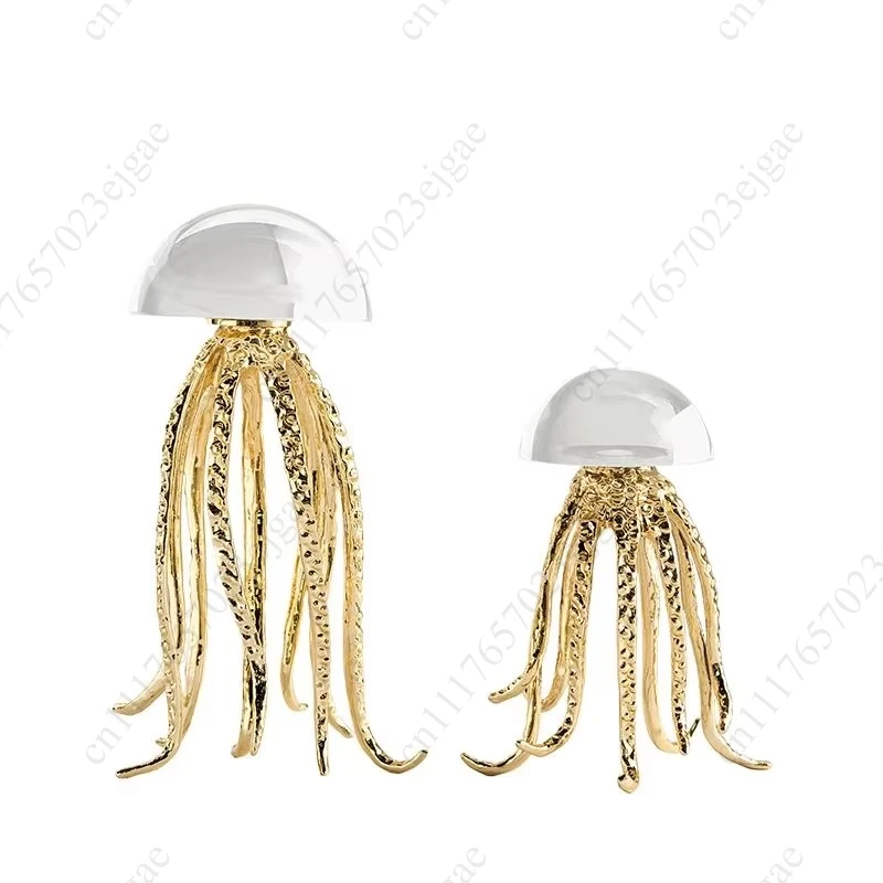 Luxury Crystal Jellyfish Ocean Art Theme Jewelry Feng Shui Home Living Room Desktop