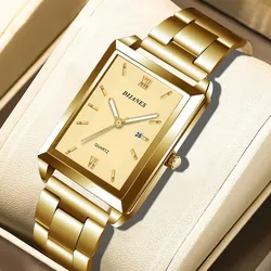 Luxury Top Brand Watches Men Fashion Square Steel Men's Quartz Wrist Watches Simple Business Mens Watches relogios masculino