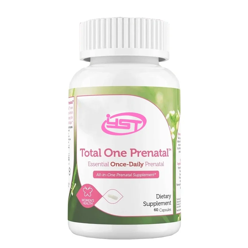 Women's prenatal vitamins, multiple vitamins. Prenatal vitamins include folic acid, iron, zinc, and 19 other essential vitamins