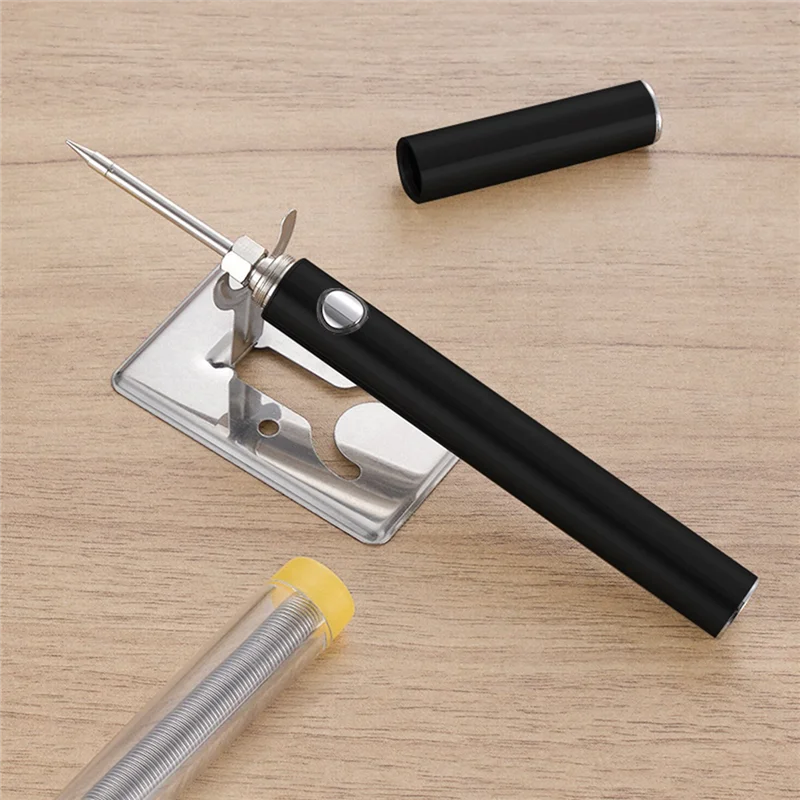 Solder besi portabel dengan penutup Mini, solder baterai besi nirkabel dapat diisi ulang 5V (Kit ujung BCK)