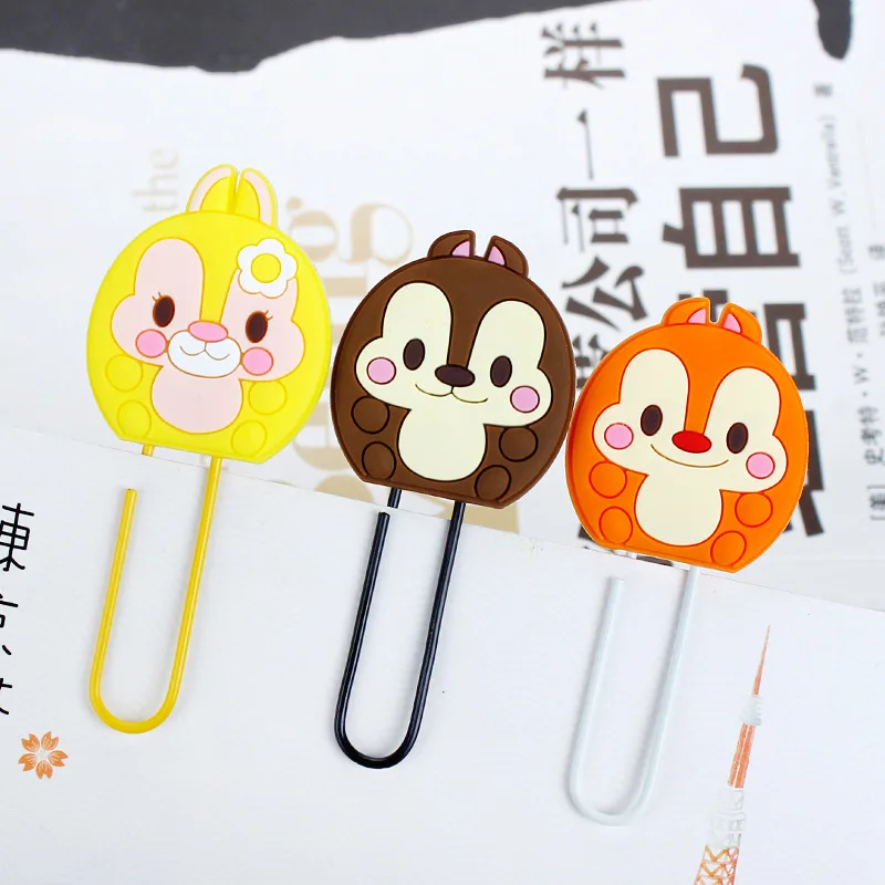 Disney Cartoon Mickey Minnie Mouse Friends Donald Daisy Duck Style Clip Bookmark High Quality Metal Students  Bookmark