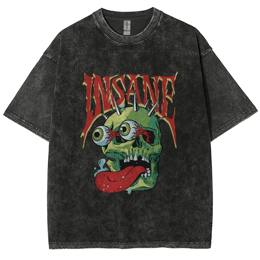 Insane Print Men's weatshirt Vintage Oversized Hip Hop Streetwear Casual Chic Tops Harajuku Pullover Clothes Unisex