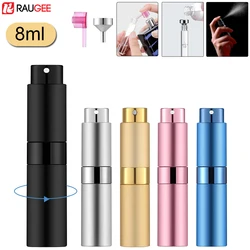Perfume Atomizer Portable Liquid Container For Cosmetics Traveling Mini Aluminum Spray Alcochol Empty Perfume Refill Bottle 8ml