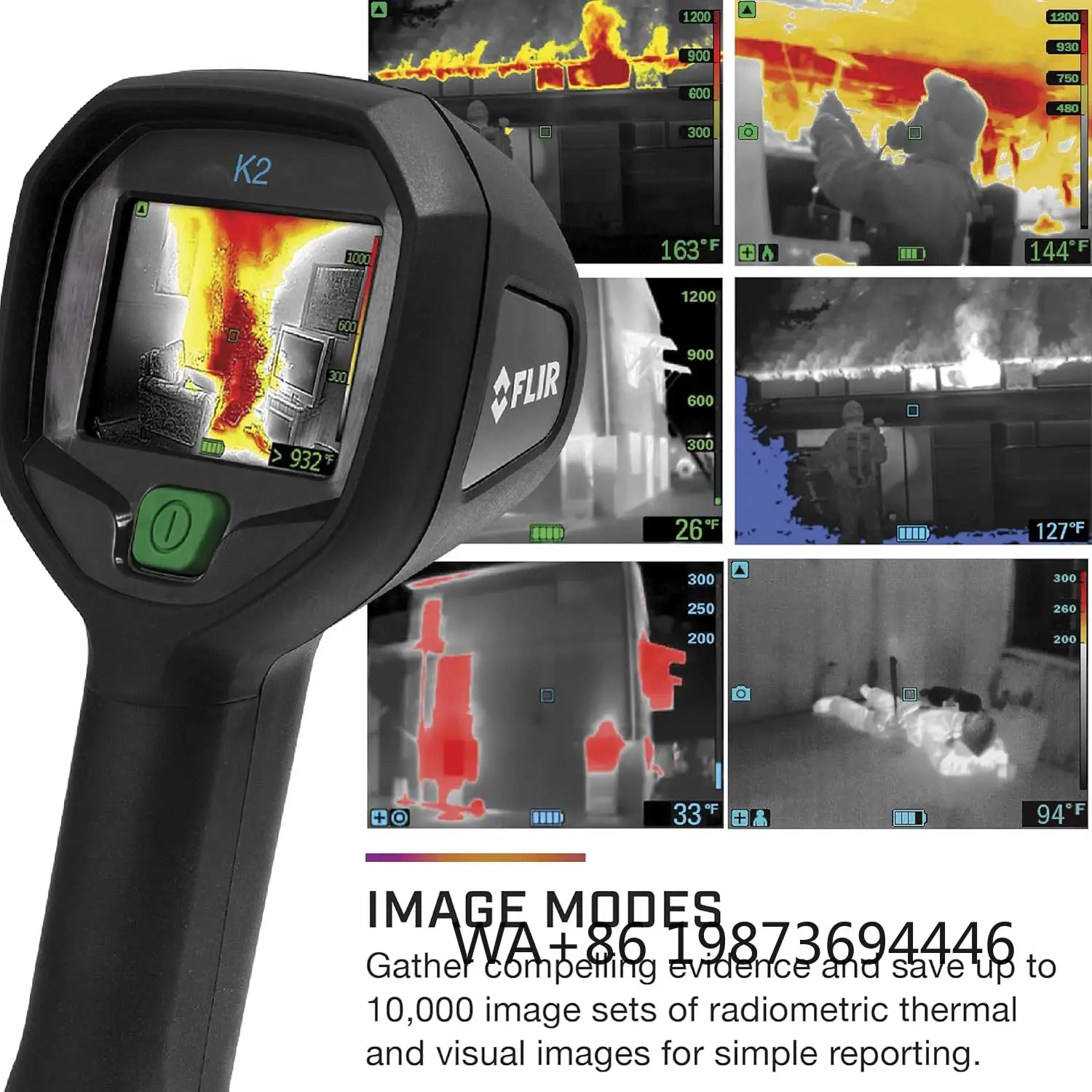 Compact Thermal Imaging Camera for Firefighters MSX Imaging Up to 500°F