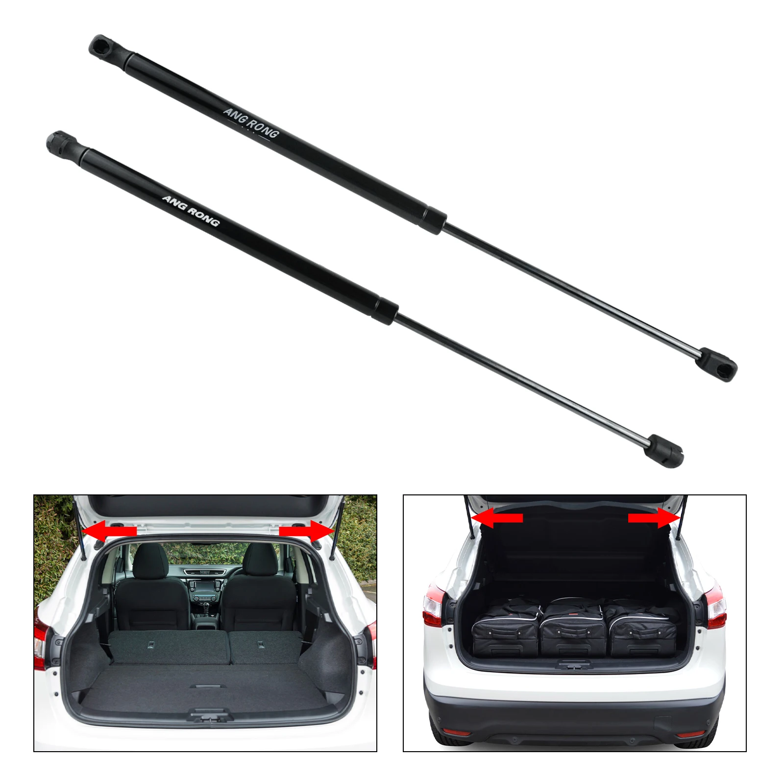 Para 13-18 Nissan Qashqai II J11 SUV puerta trasera maletero puntales de Gas elevador de resorte 425N