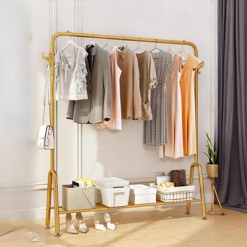 Modern Gold Clothes Hanger Hanging Convenient Skirt Clothes Drying Rack Organizer Bathroom Burro Ropa Laundry Accessories