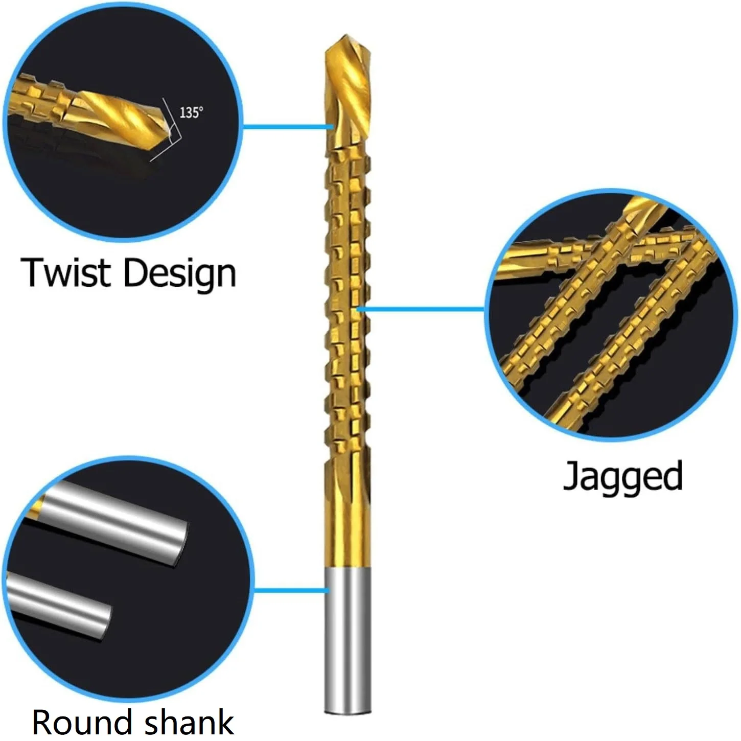 6PCS HSS4241 high speed steel plated with titanium, beaver saw drill. Wood, drywall, plastic, even metal. Grab any shape your h view 4