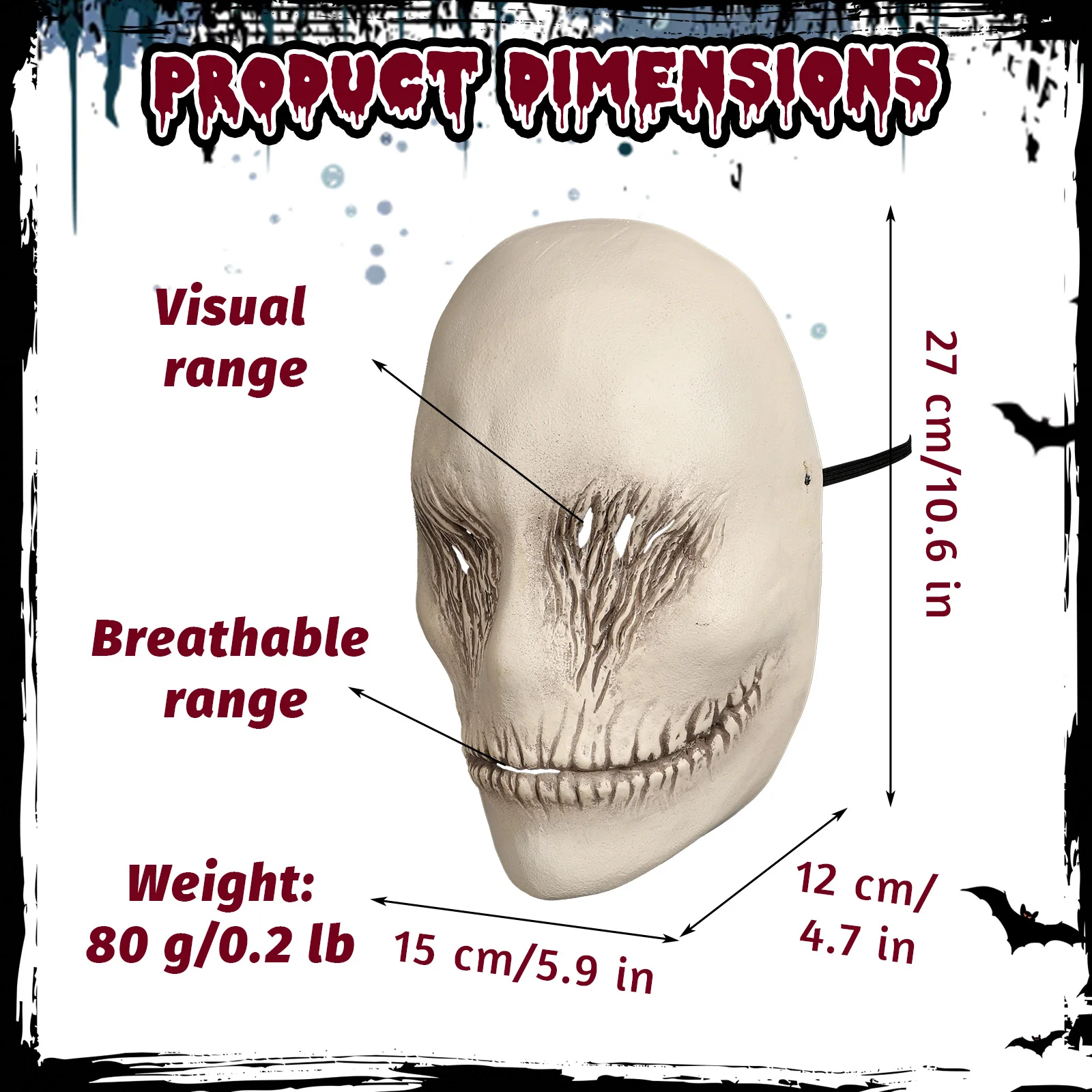 Enge Slenderman Smile Masker Griezelig Ghostface Demon Masker Horror Halloween Cosplay Props
