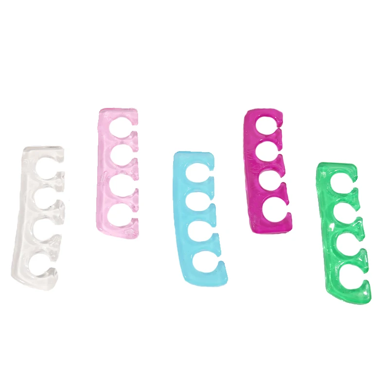 2 Stück (1 Paar) weicher Silikon-Finger-Zehenspreizer, weiches Silikon, 5 Farben, flexible Finger-Zehen-Abstandshalter für Nagellack- und Pediküre-Werkzeuge – Detail 8