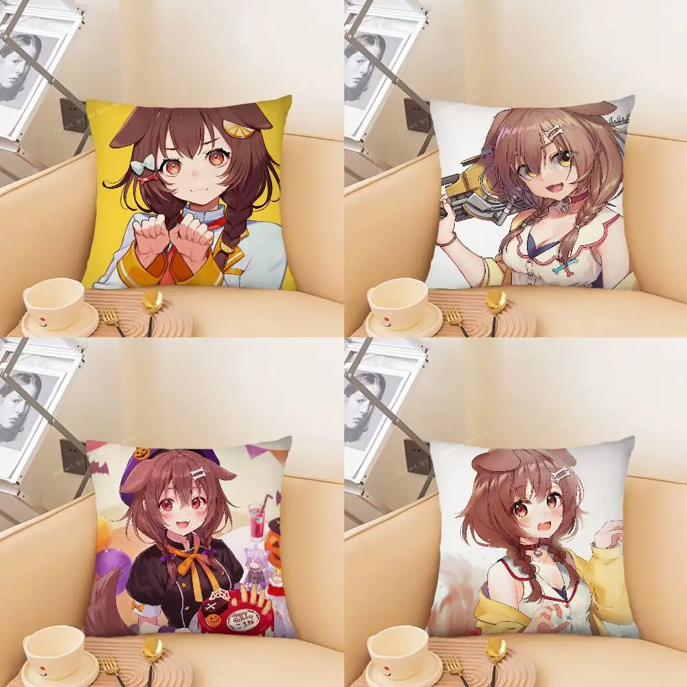 Korone Anime Hololive Pillow Case Fashion Square Pillowcase Bedroom Sofa Room Ins Decoration Leisure