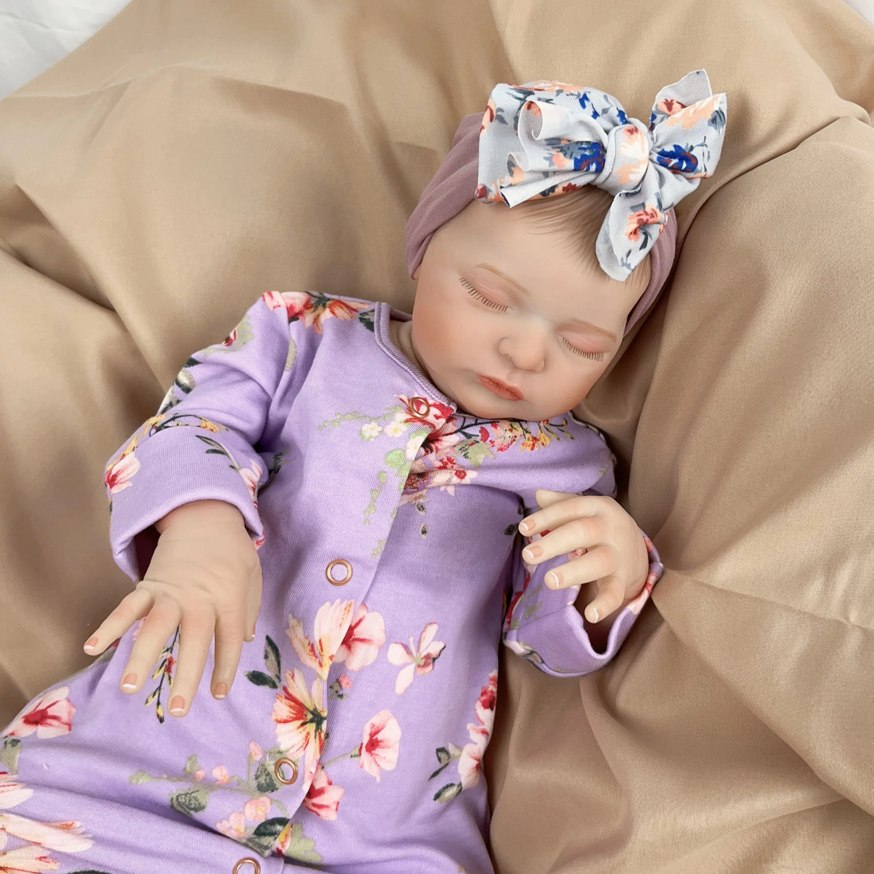 21inch 52cm Already Painted Finished Reborn Baby Doll Laura Handmade Reborn Preemie Baby Newborn Kids Toy Figure Gift Girl Dolls