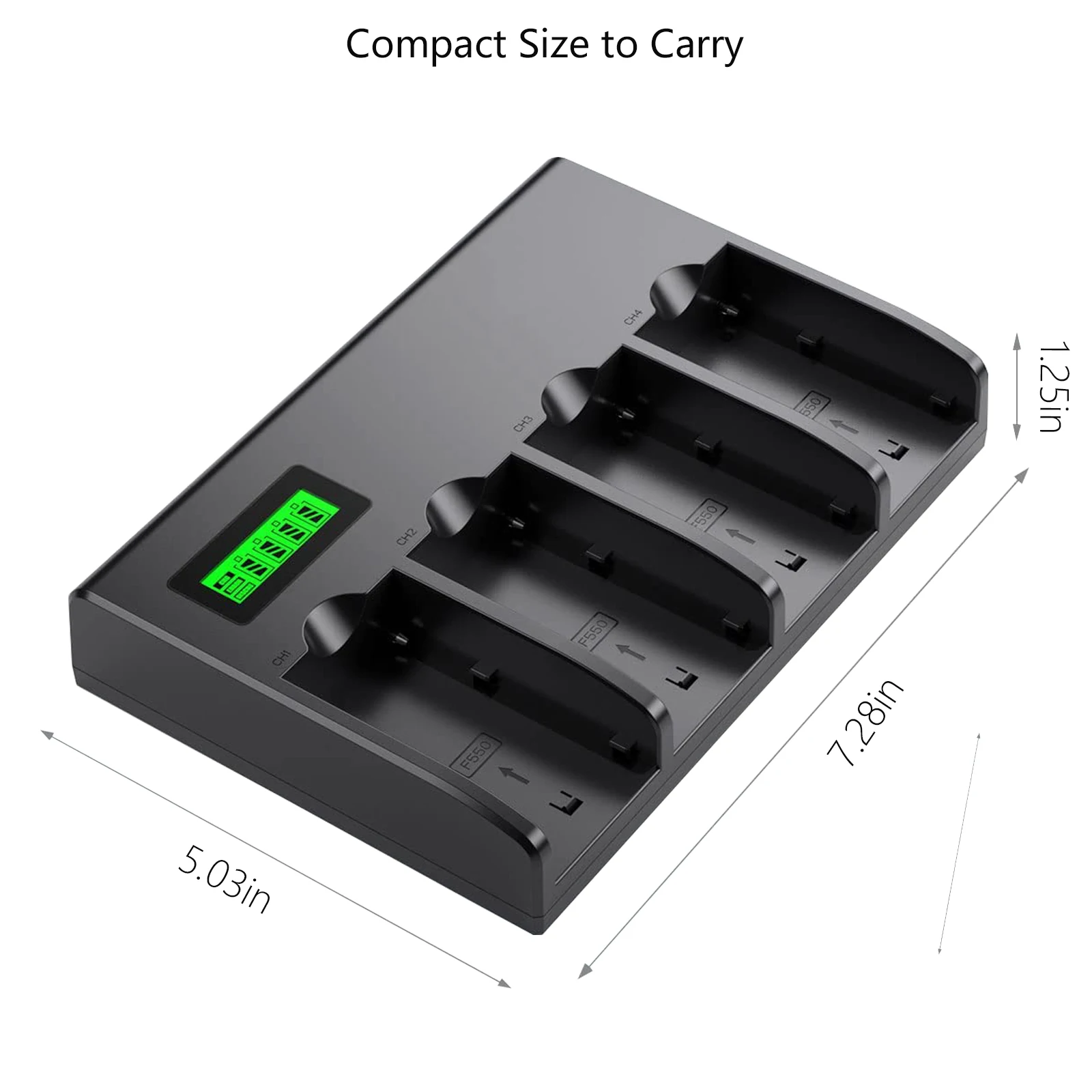 Imagem -03 - Bateria Mais 4-channel Carregador de Bateria para Sony np F970 F960 F550 F570 Qm91d Ccd-rv100 Tru47e Pcs 7800mah Np-f970 Npf960 Npf970