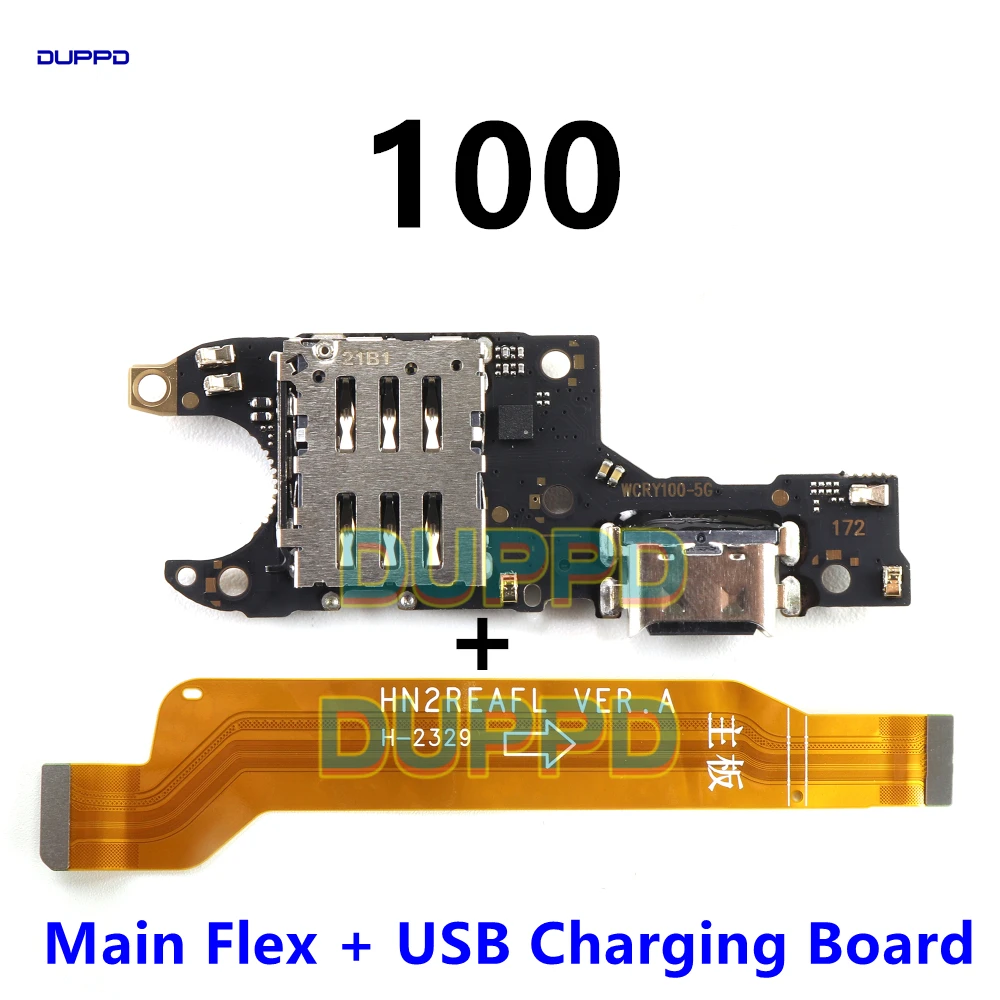 

USB-порт для зарядки, разъем док-станции, плата зарядки, гибкий кабель для материнской платы Huawei Honor 100 MAA-AN00