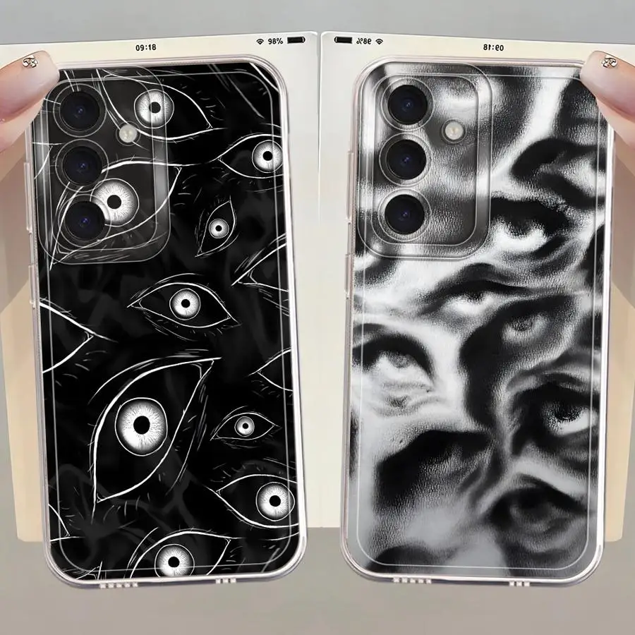 Case for Samsung Galaxy A52 A71 A72 A31 A12 A51 A21s A50 A52s A16 A32 Soft Phone Cover Innovative Creative Eyes
