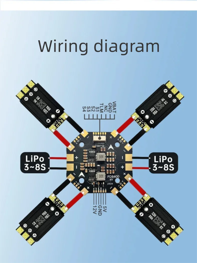 Aocoda-RC 80A 48K AM32 3 ~ 8S ESC unique adapté pour Drone FPV course quadrirotor Support DShot 150/300/600 Multishot/Oneshot