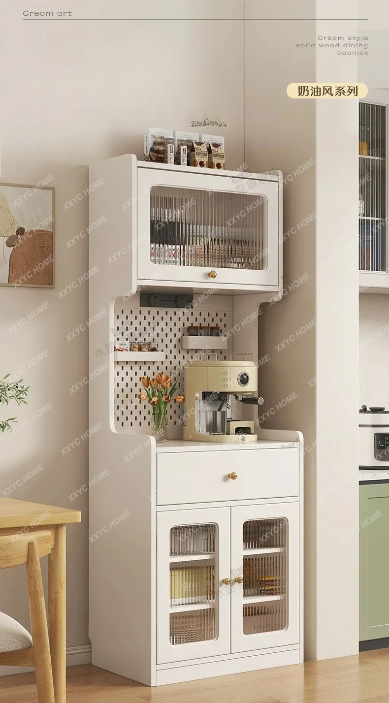 Practical wooden dining side cabinet integrated wall high cabinet modern simple living room cupboard