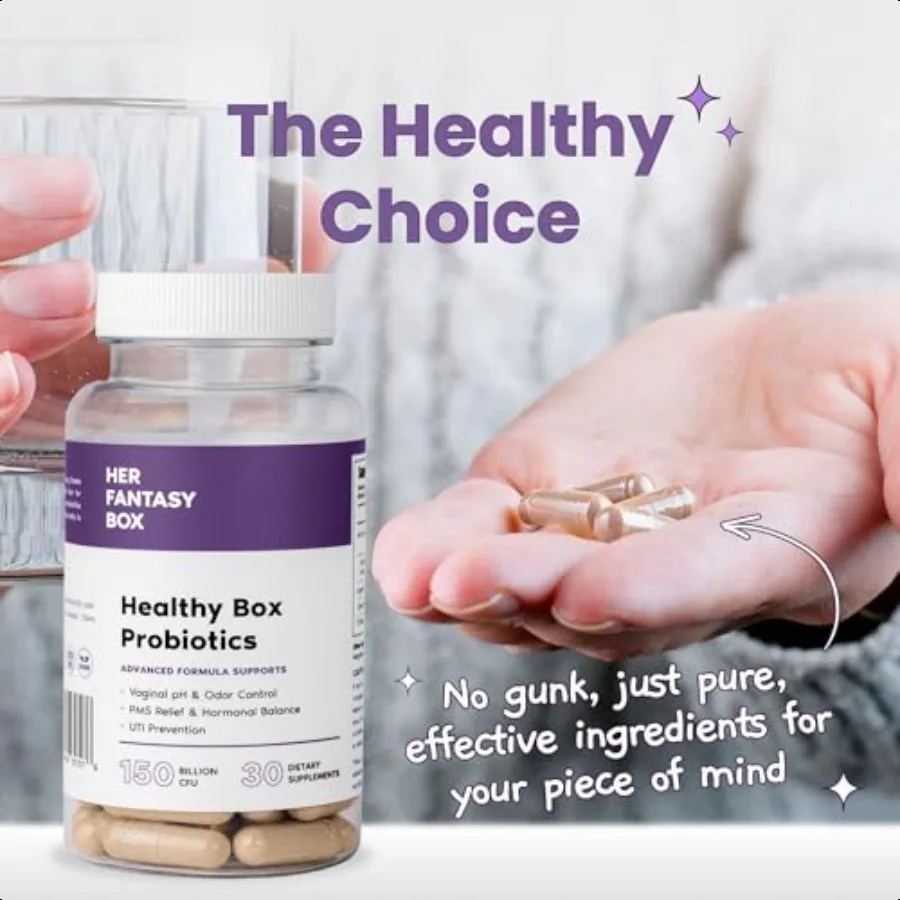 Probióticos vaginales para mujeres Prebióticos + Mezcla avanzada de lactobacilo Equilibrio hormonal Alivio PMS y prevención UTI Femenina