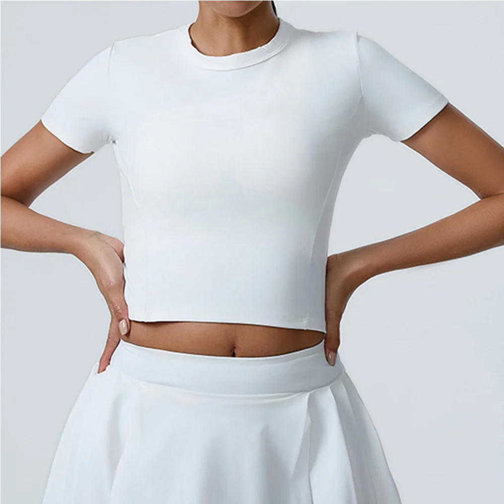 

Women Yoga Top Sport T Shirts Fitness Clothes Short Sleeve Yoga Shirt Push Up Gym Top Running Active Wear Workout Sport Crop Top