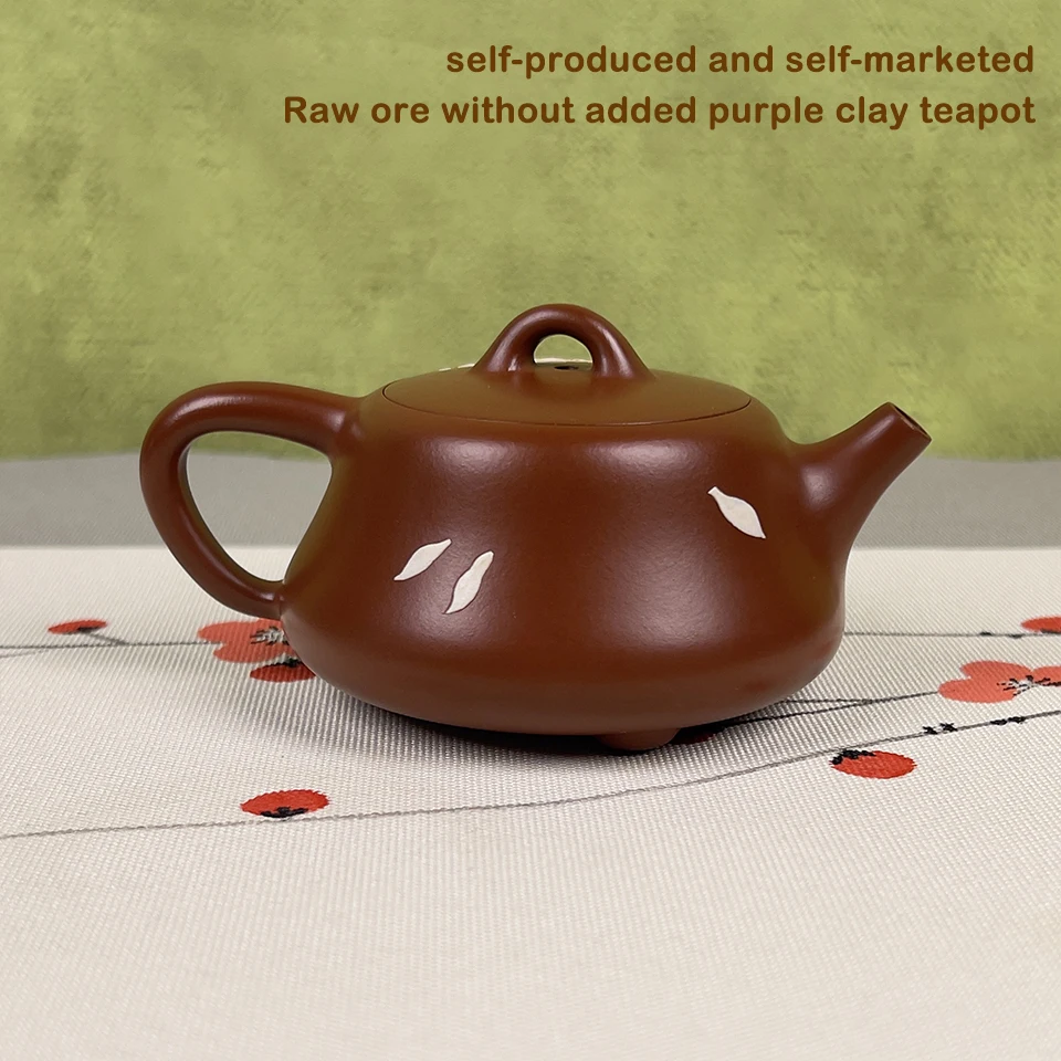 Yixing Zisha teapot, made from raw ore without any additives, is a Chinese-style gongfu teapot with smooth water dispensing 2
