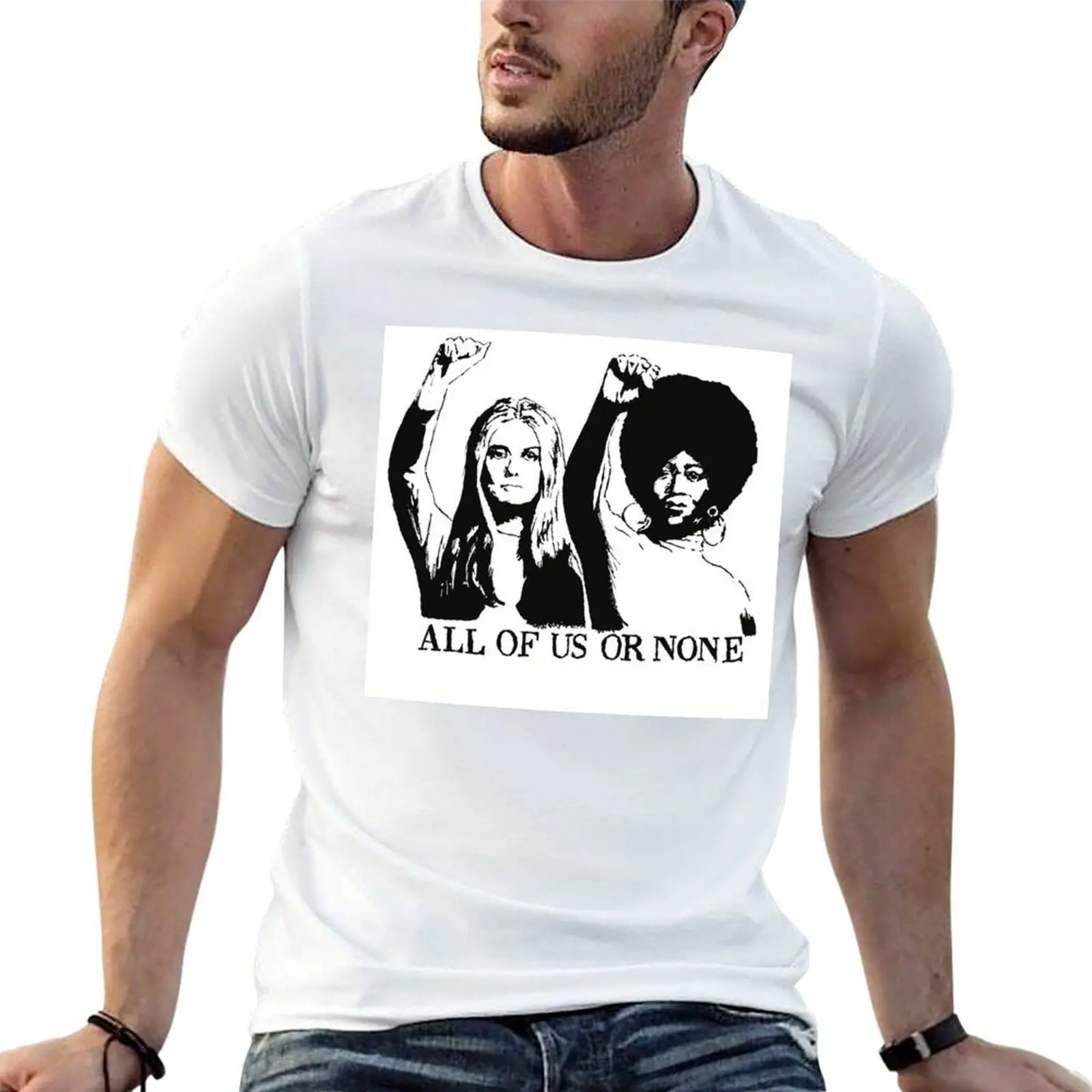 

ALL OF US OR NONE T-Shirt anime t shirts oversize cotton t shirt pack T-Shirt