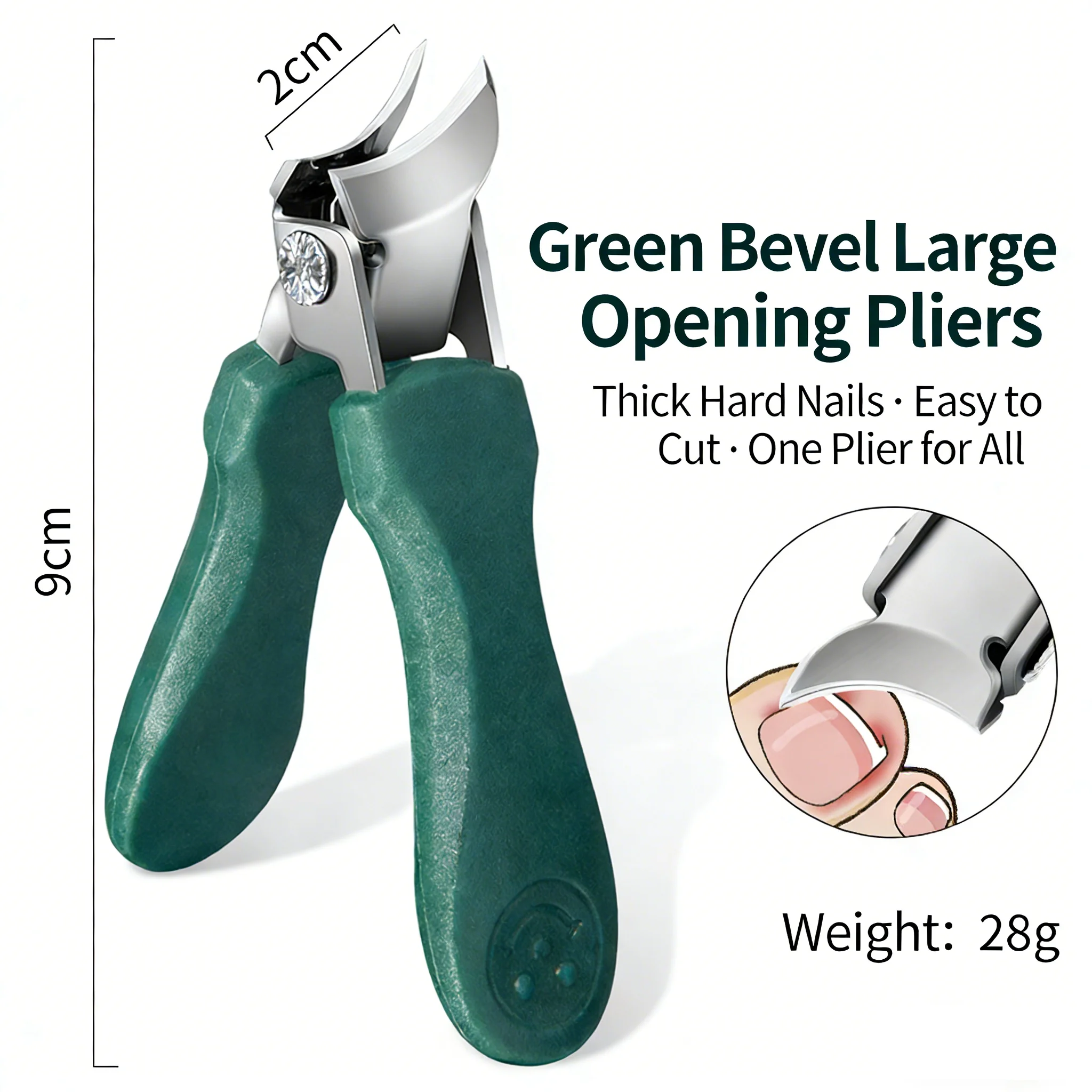 Large Opening Nail Clippe  for Thick & Hard Toenails Heavy-Duty Professional Nail Clippers