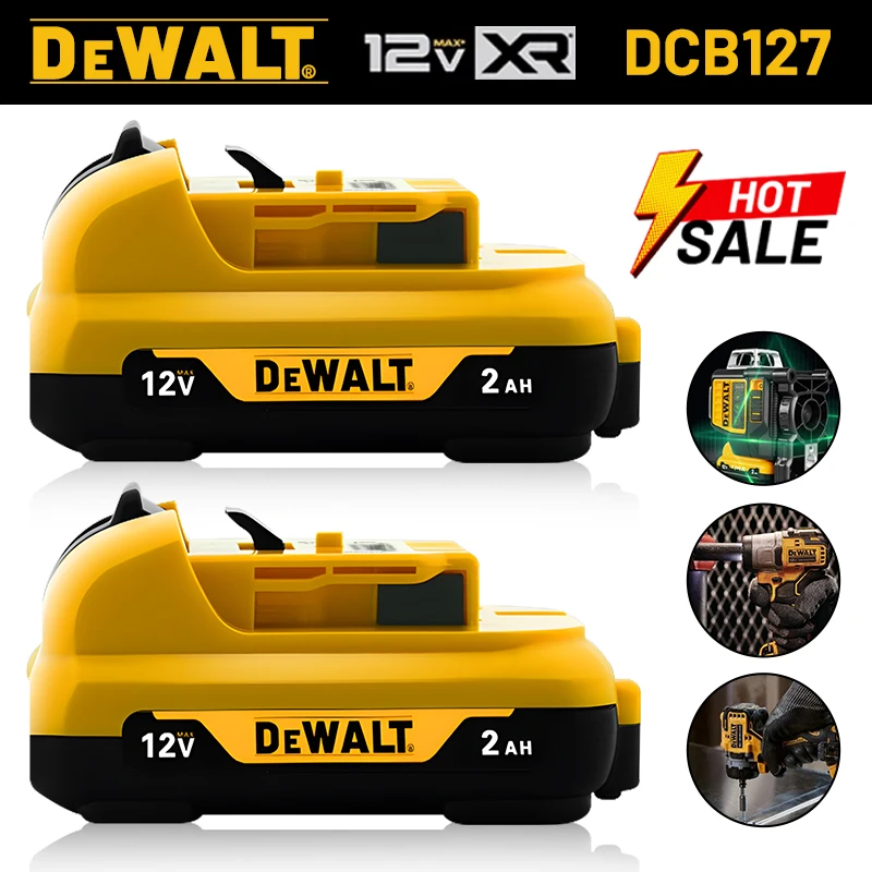 100% original DEWALT 12V battery, 2.0AH、DEWALT、DCB120、DCB124、DW089LG、DCD701F2、dewal、tLithium batteries for electric tools、charge