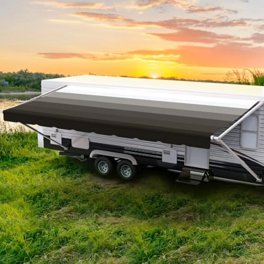 ShadePro - استبدال قماش المظلة RV - فينيل عالي التحمل مقاوم للعوامل الجوية - مظلة خارجية عالمية لمقطورة التخييم والمحرك #1