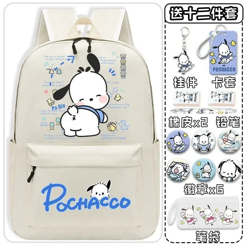 Sanrio-mochila escolar con dibujos animados para niños, mochila de gran capacidad para estudiantes, bonita, nueva