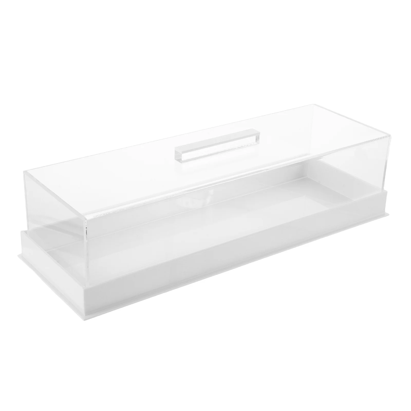 

Rectangular Acrylic Cake Display Box Detachable Lid Bread Tray Bakery Coffee Shop Dessert Stand Cake Stand with Lid