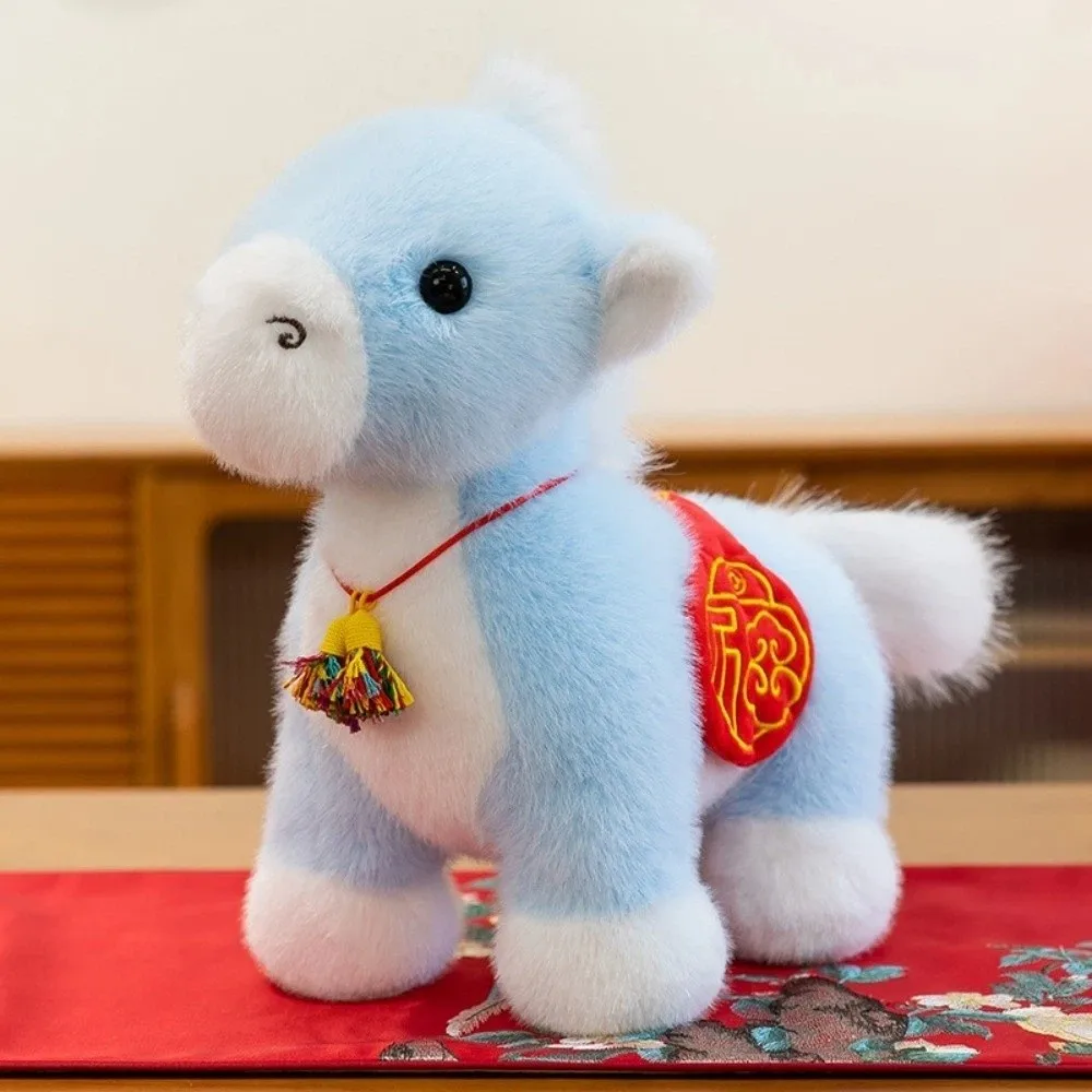 Adorable Tassel Pendant Horse Creative Mascot Stuffed Animal Pendants Fluffy Kawaii Chinese New Year Gift Chinese New Year