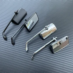 For Honda Yamaha Kawasaki Suzuki Triumph BMW Choppers Universal Motorcycle 10mm Rectangle Rearview Mirror Custom Side Mirrors