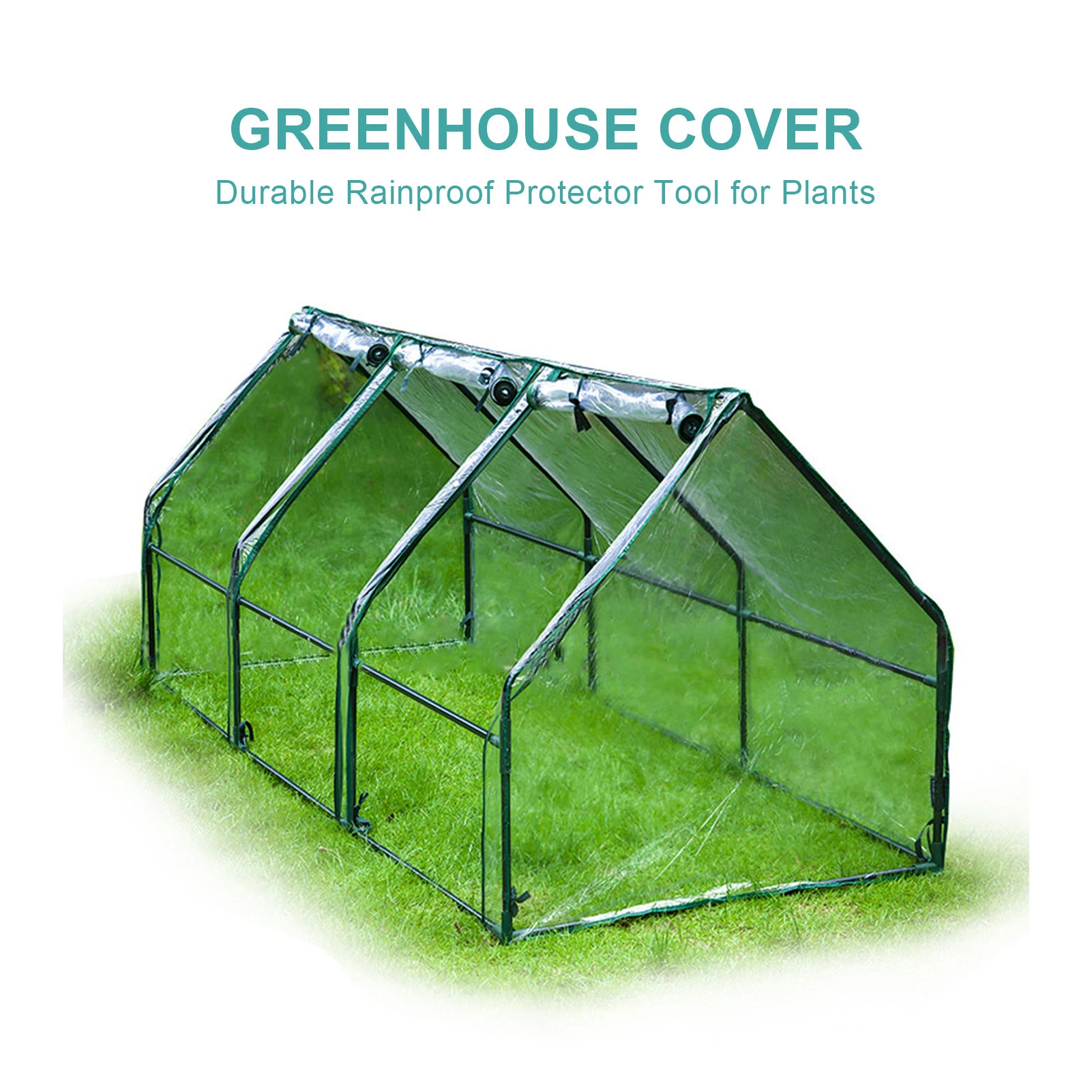 240x90x90cm Mini Grow Tunnel Greenhouse Cover PVC Plant Greenhouse Cover Mini Household Waterproof Anti-UV (Without Bracket)