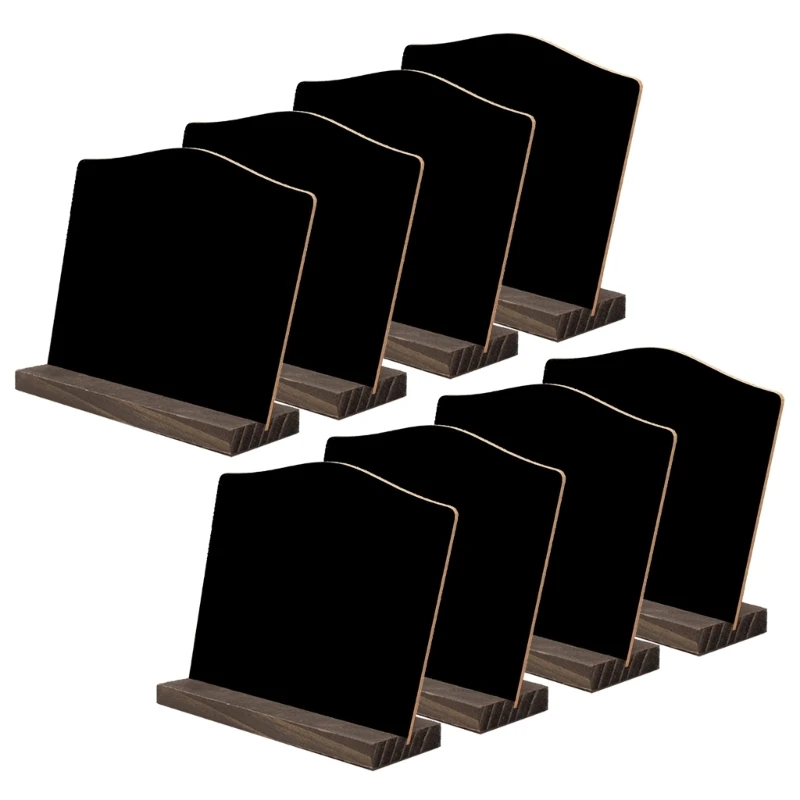 8Pcs Double Sided Chalkboard Sign Small Blackboard with Base Message Board for Wedding Birthday Party Decoration