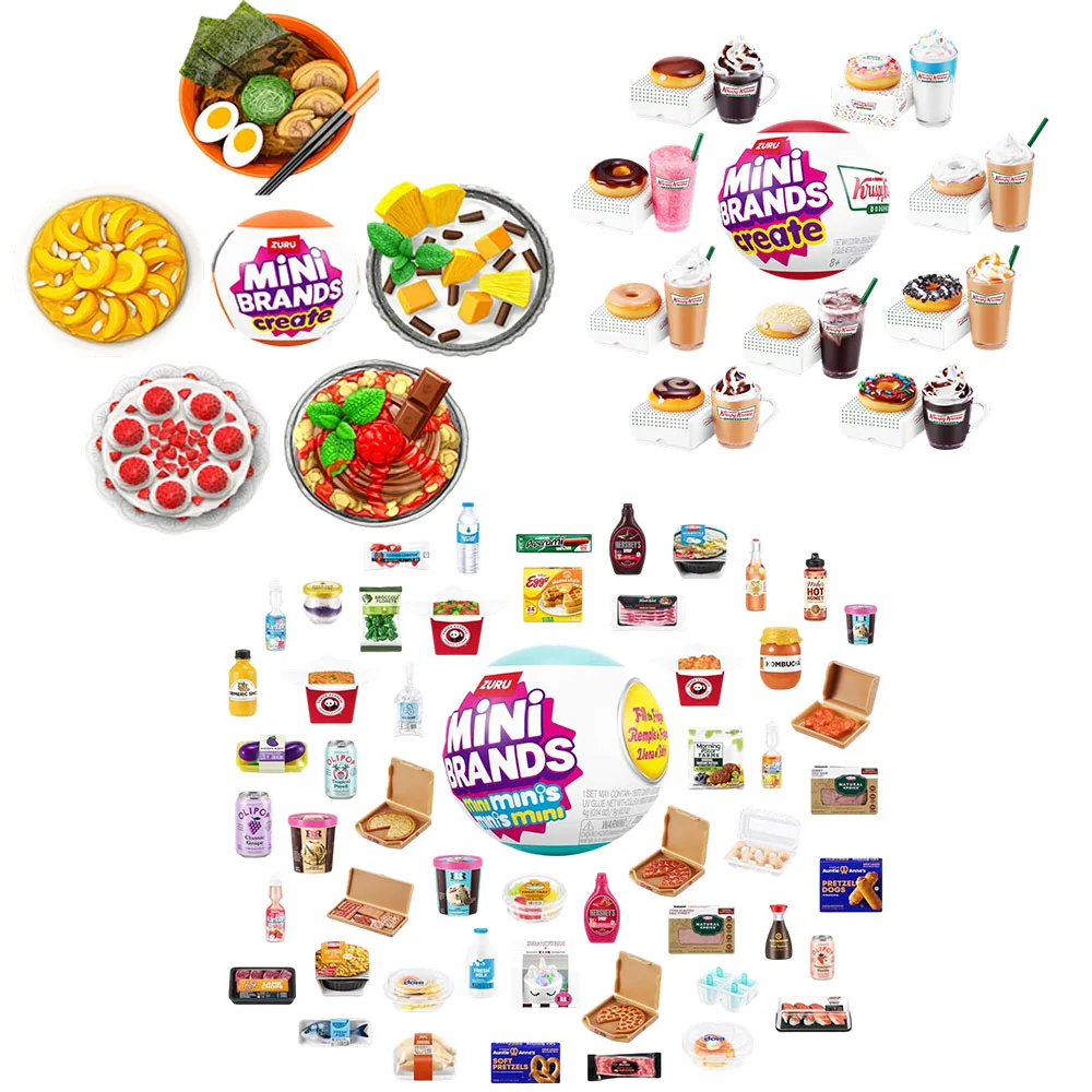 Zuru Mini marca serie Original Mini cocina comida misterio caja ciega cápsula bola juguete regalos sorpresa de cumpleaños para niños