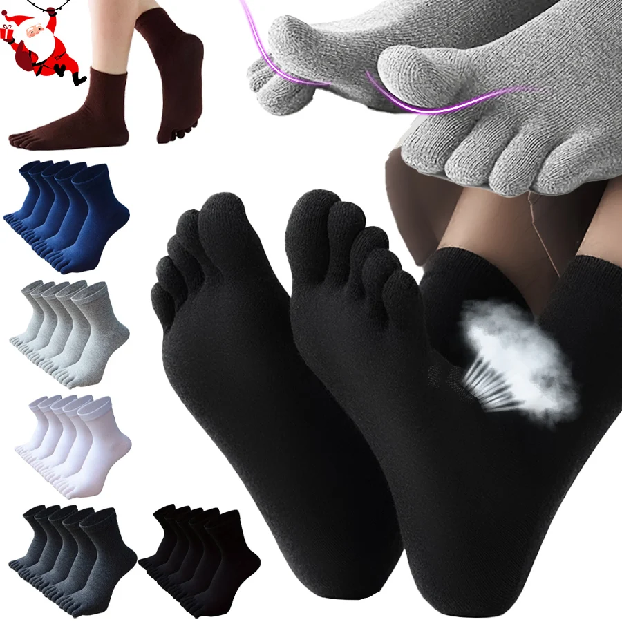 

1/12 Pairs Five Toe Socks for Men Women, Unisex Athletic Running Crew Socks, Comfortable Breathable Sports Socks
