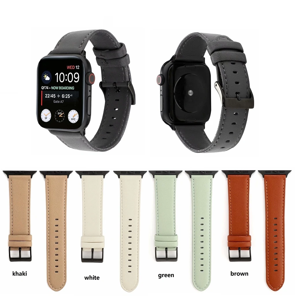 

【For Apple Watch Strap】Apple Watch Series 6 se 5 4 3 2 1 New High quality Genuine cow leather strap for iWatch Smart Watch