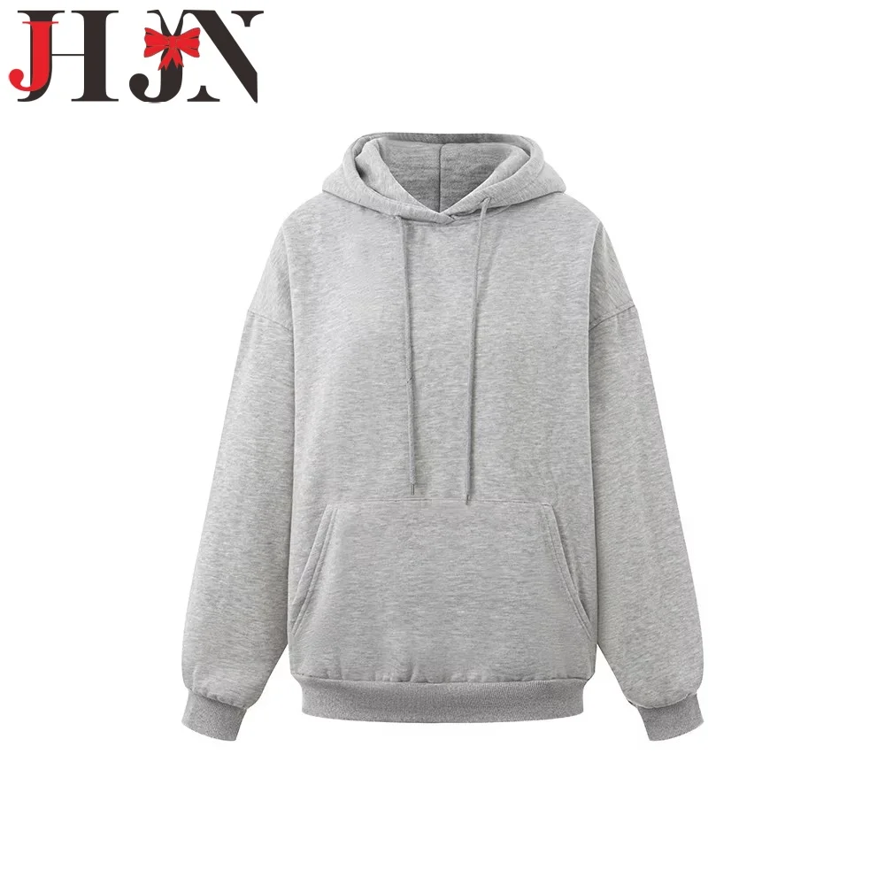 

JHJN Winter Casual Women Hoodie Solid Color Sweatshirt Drawstring Tracksuit Long Sleeves Unisex Tops Y2k Female Hoodies Sporty