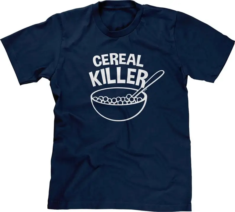 

Cereal Killer Mens Short Sleeve - Pun Shirt Punny Shirt Clever Wordplay Funny Dad Joke Shirt