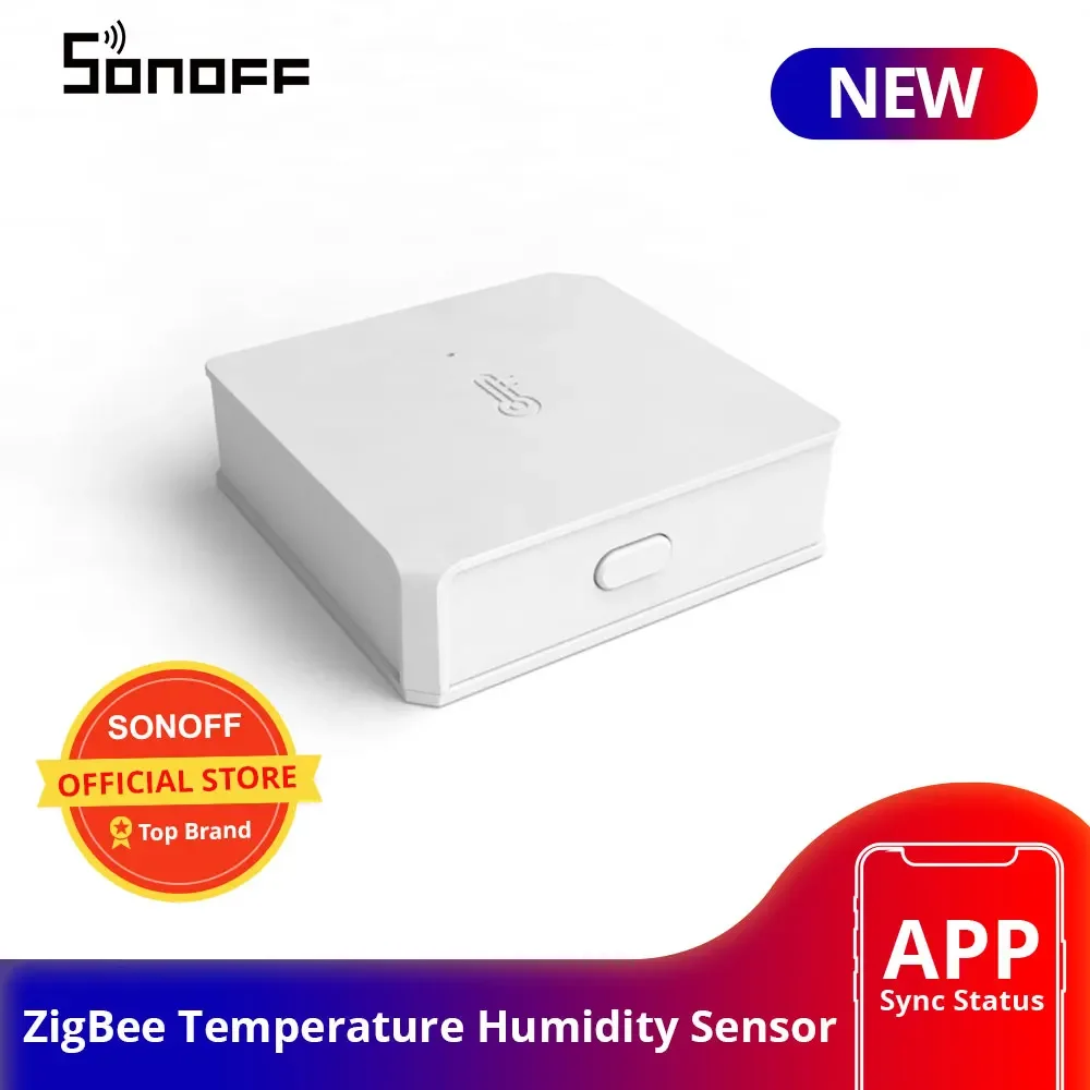 

SNZB-02 Temperature And Humidity Sensor Real-Time Sync Data Via e-WeLink App Work With ZBBridge IFTTT Smart