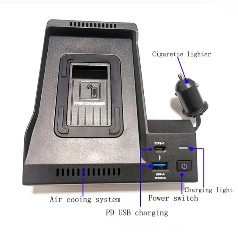 15W Car wireless charger fast charger wireless phone charger charging pad  for Mercedes Benz W213 E200 E260 E300 E350 2016-2021