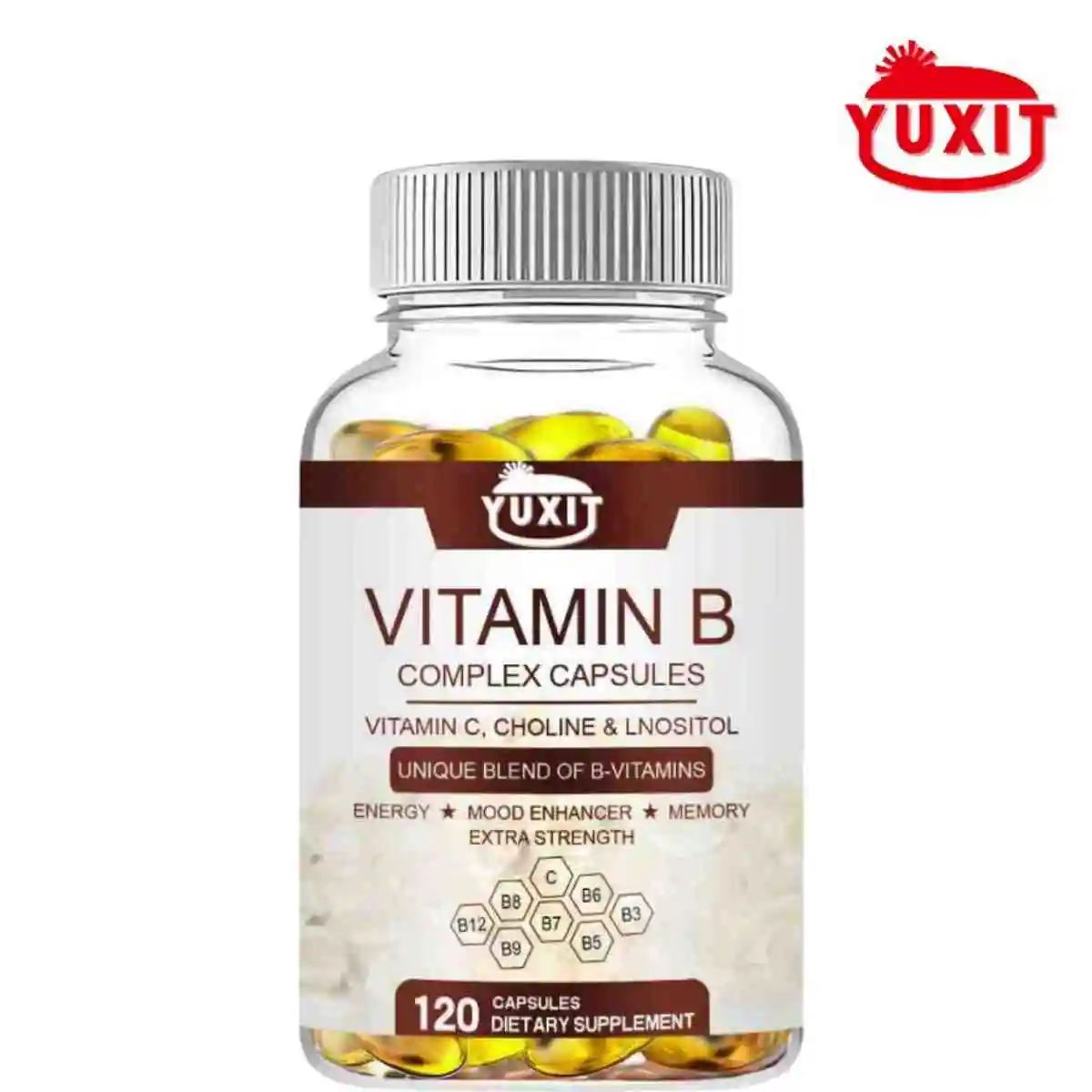 YUXIT  Efficient Vitamin B Complex with C B1B12 Biotin Natural Energy Boost