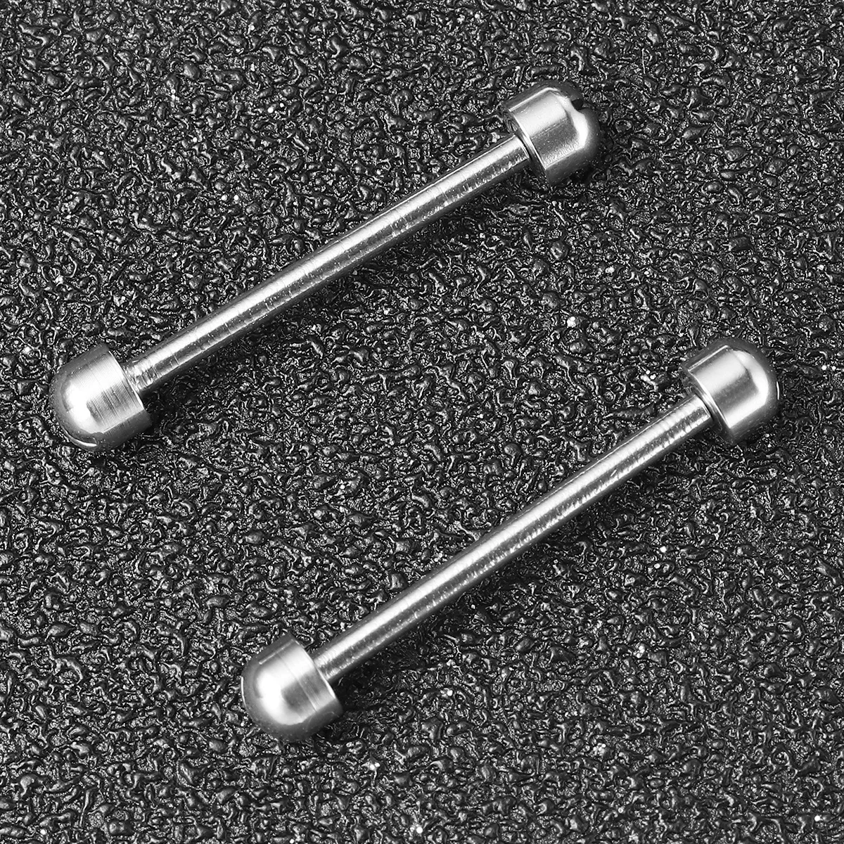 2pcs One-Word Screw Connecting Rod 18Mm Inner Diameter Steel Color Repair Tool For Band Clasp Fixing Watch Tube Watch Strap Link