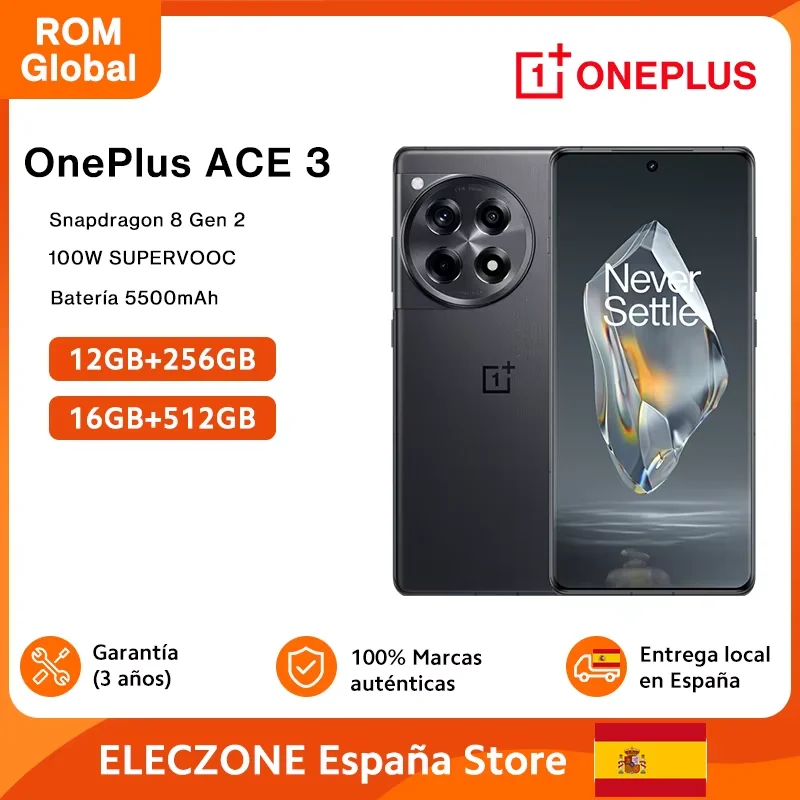 Global ROM OnePlus ACE 3 OnePlus 12R Snapdragon 8 Gen 2 6.78'' 120Hz AMOLED Display 100W SUPERVOOC 5500mAh Battery 50MP Camera