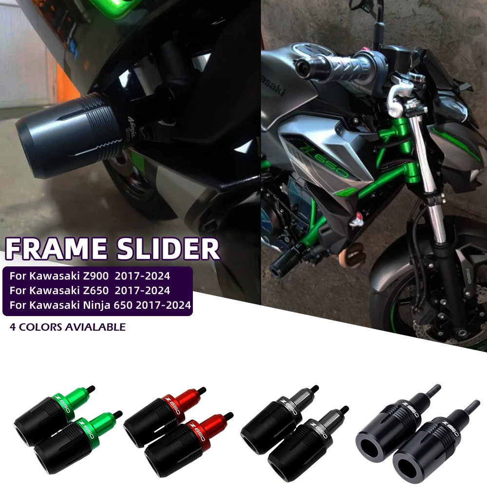 

Motorcycle Accessories Frame Sliders Falling Protection Crash Protector Pad For Kawasaki Z900 Z650 Z 900 650 ABS 2017-2024 2023