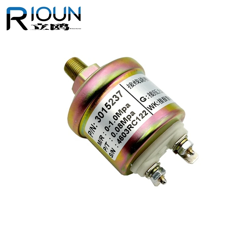 0-1.0Mpa Oil Pressure Sensor 3015237 Thread 10mm 1/8NPT Pressure Alarm Sender, Cummins Generator Set Accessories